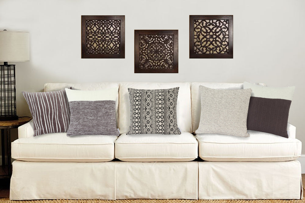 20" Gray Cotton Throw Pillow - Homeroots - Flyclothing LLC