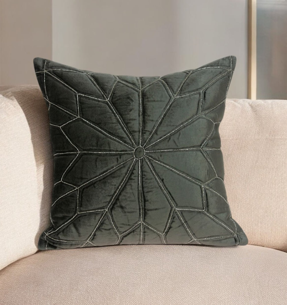 20" Gray Cotton Blend Throw Pillow - Homeroots - Flyclothing LLC