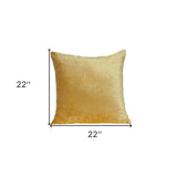 22" Yellow Cotton Blend Throw Pillow - Homeroots - Flyclothing LLC