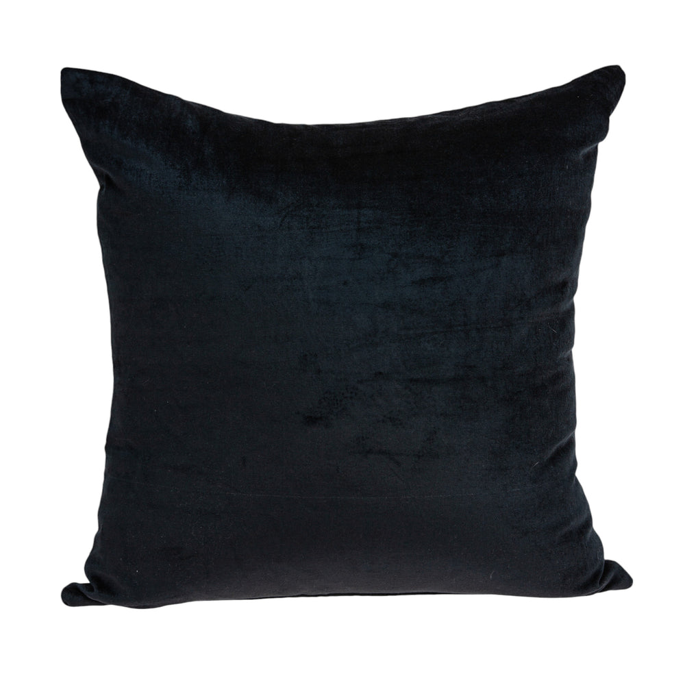 22" Black Cotton Blend Throw Pillow - Homeroots - Flyclothing LLC
