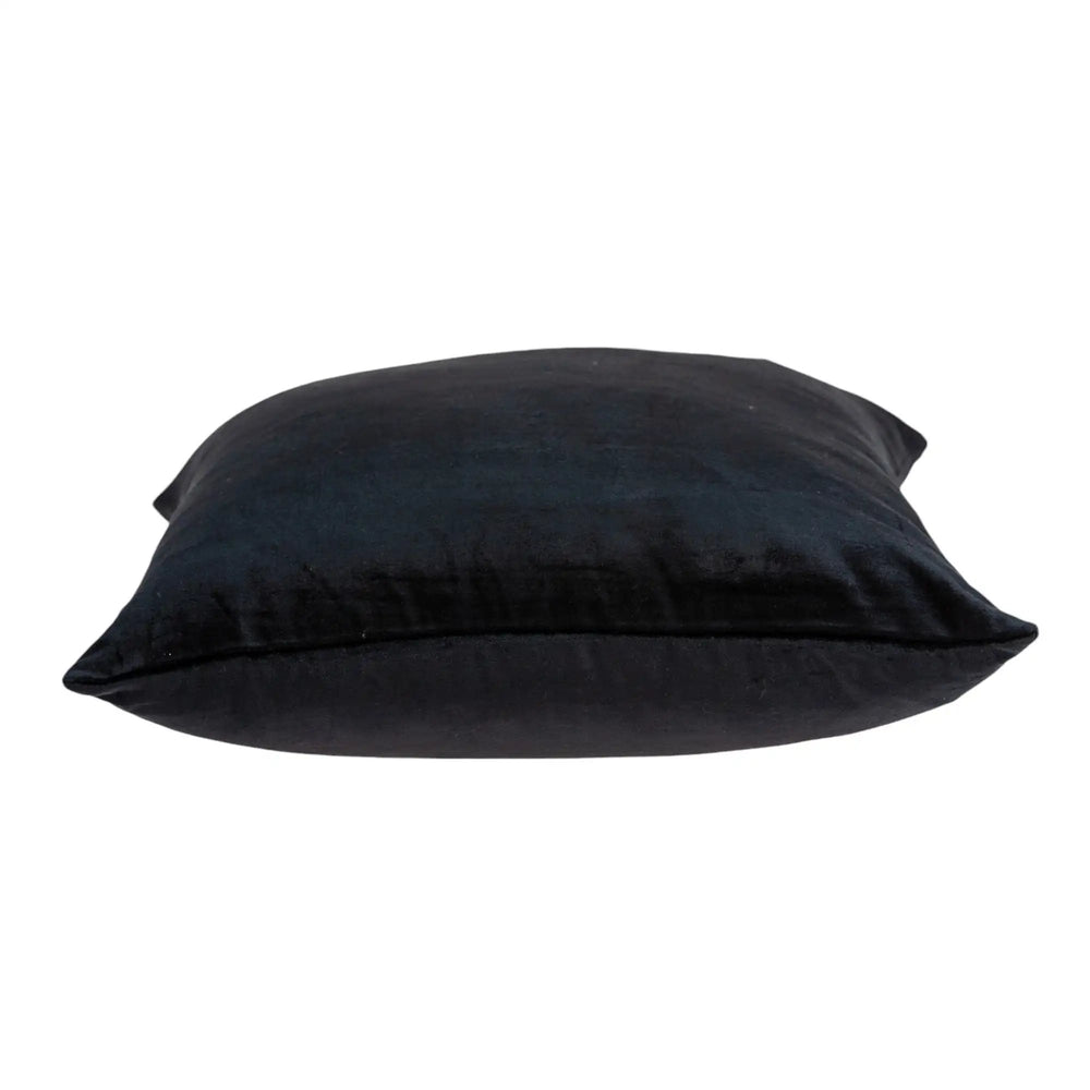 22" Black Cotton Blend Throw Pillow - Homeroots - Flyclothing LLC