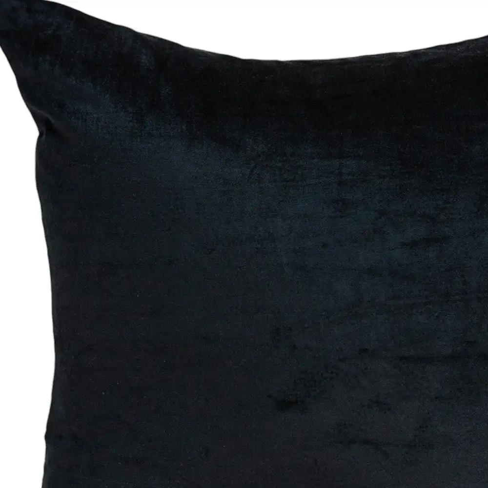 22" Black Cotton Blend Throw Pillow - Homeroots - Flyclothing LLC