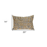14" X 20" Beige Cotton Throw Pillow - Homeroots - Flyclothing LLC