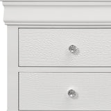 24" White Shagreen Two Drawer Solid Wood Nightstand - Homeroots - Flyclothing LLC