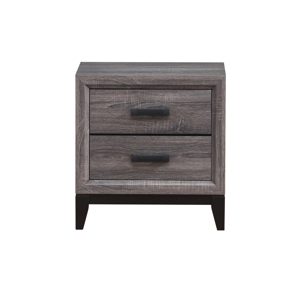 25" Gray Two Drawer Nightstand - Homeroots - Flyclothing LLC