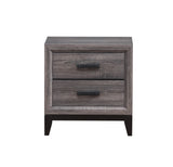 25" Gray Two Drawer Nightstand - Homeroots - Flyclothing LLC