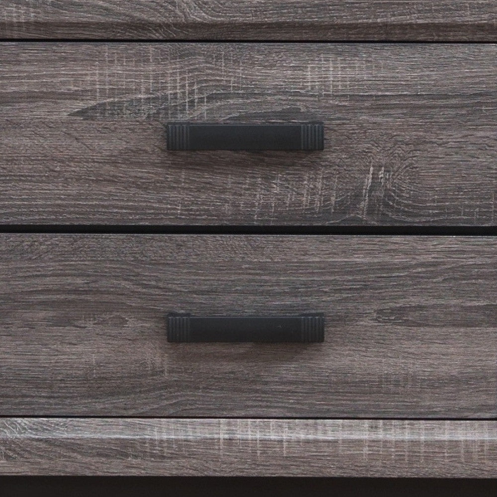 25" Gray Two Drawer Nightstand - Homeroots - Flyclothing LLC