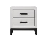 25" White Two Drawer Nightstand - Homeroots - Flyclothing LLC