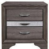 27" Gray Two Drawer Nightstand - Homeroots - Flyclothing LLC