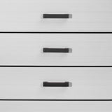 31" White Wood Five Drawer Standard Chest - Homeroots - Flyclothing LLC