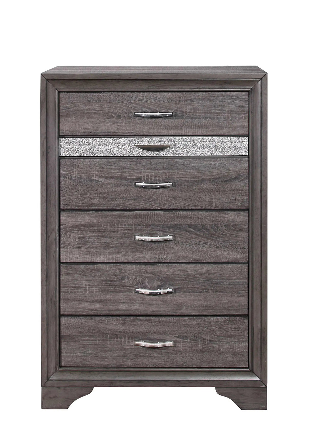 35" Grey Manufactured Wood Six Drawer Chest - Homeroots - Flyclothing LLC