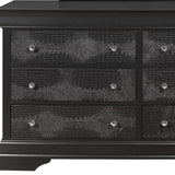 58" Metallic Grey Solid Wood Six Drawer Double Dresser - Homeroots