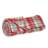 Red Woven Cotton Plaid Throw Blanket - Homeroots - Flyclothing LLC