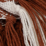 Burnt Orange Woven Cotton Striped Throw Blanket - Homeroots - Flyclothing LLC