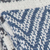 Blue Woven Cotton Striped Throw Blanket - Homeroots - Flyclothing LLC