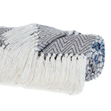 Charcoal Woven Cotton Striped Throw Blanket - Homeroots - Flyclothing LLC