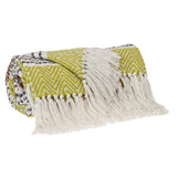 Burnt Orange Woven Cotton Striped Throw Blanket - Homeroots - Flyclothing LLC