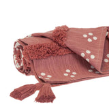 Pink Woven Cotton Striped Throw Blanket - Homeroots - Flyclothing LLC