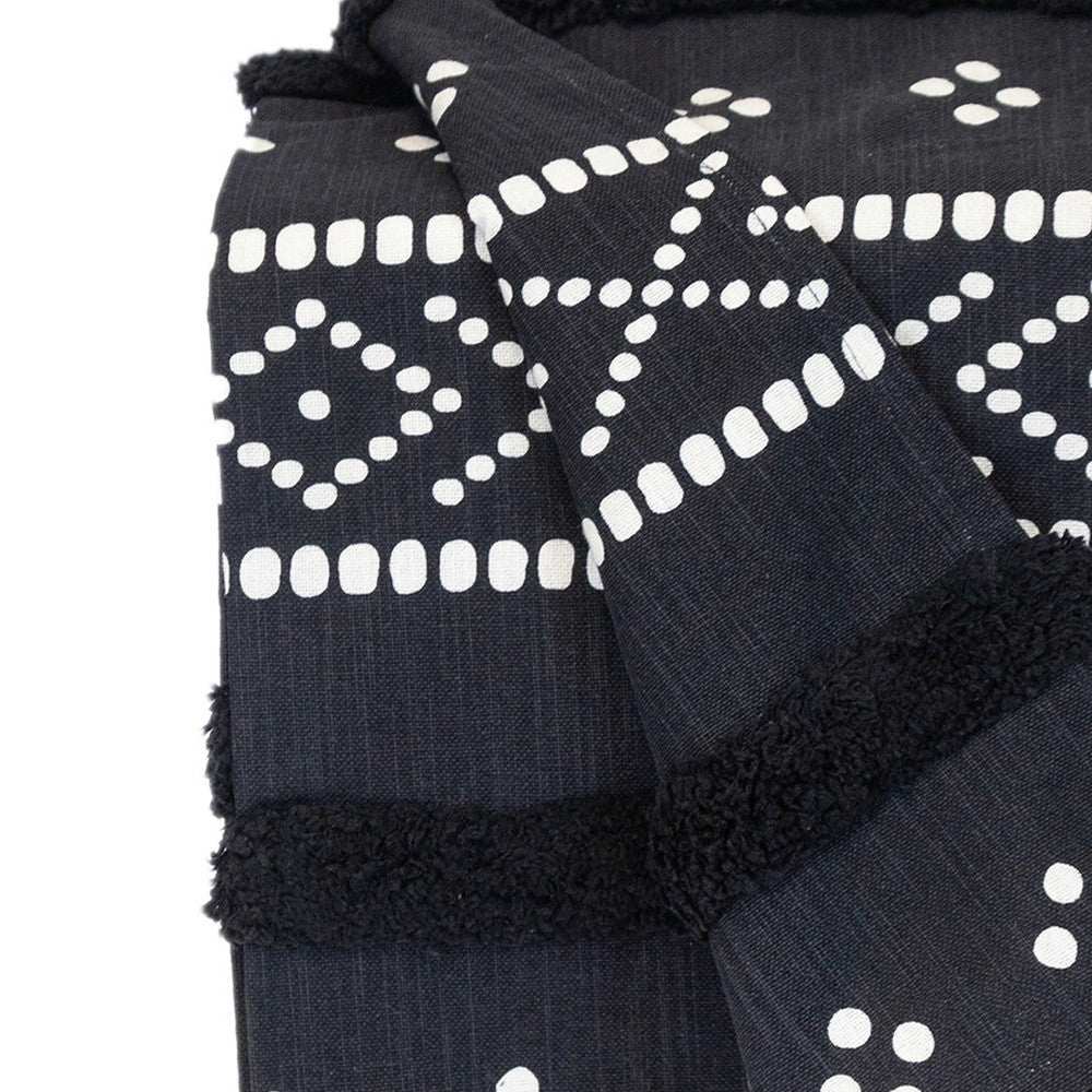 Blue and White Woven Cotton Striped Throw Blanket - Homeroots - Flyclothing LLC