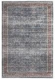 5' X 8' Blue Oriental Distressed Stain Resistant Area Rug - Homeroots - Flyclothing LLC