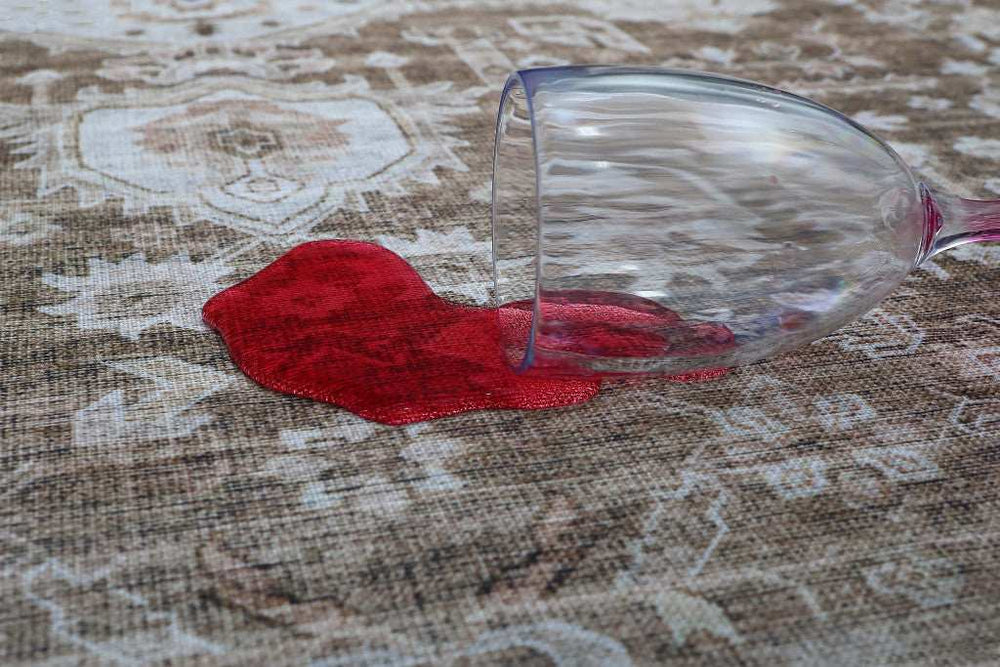 8' X 11' Beige Oriental Power Loom Distressed Stain Resistant Area Rug - Homeroots - Flyclothing LLC