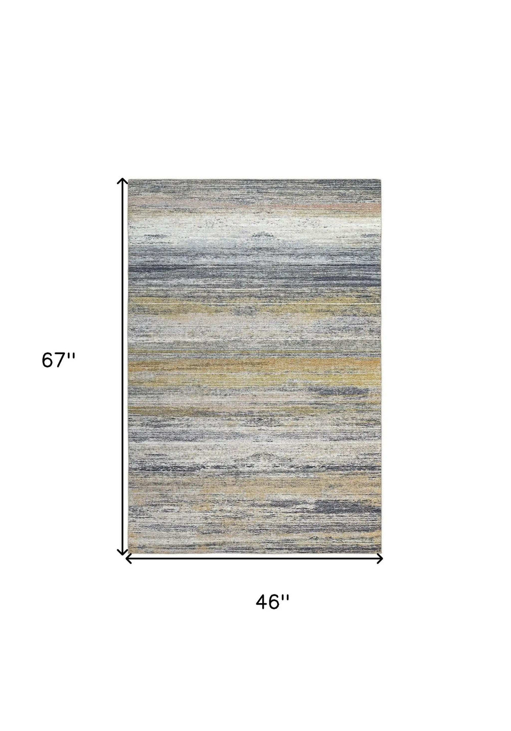 4' X 6' Blue Ivory and Gold Abstract Power Loom Area Rug - Homeroots - Flyclothing LLC