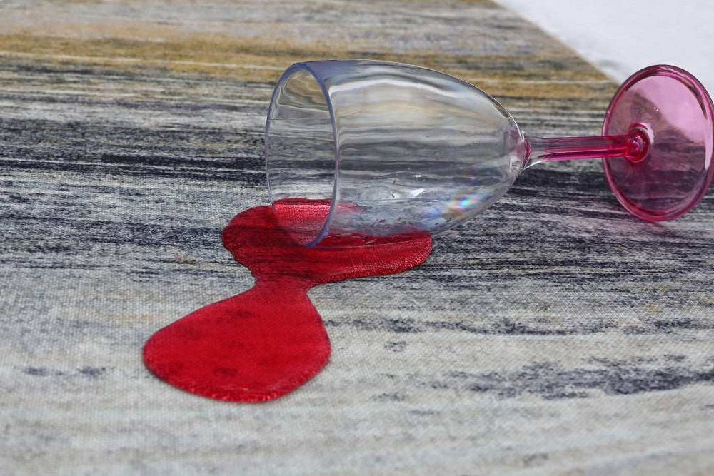 5' X 8' Gold Abstract Stain Resistant Area Rug - Homeroots - Flyclothing LLC