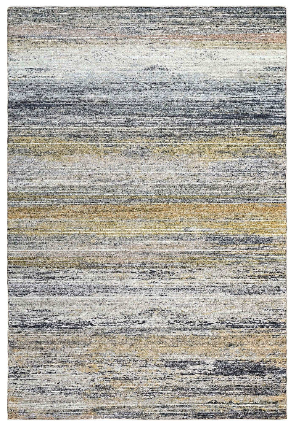 5' X 8' Gold Abstract Stain Resistant Area Rug - Homeroots - Flyclothing LLC