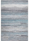 4' X 6' Turquoise and Gray Abstract Stain Resistant Area Rug - Homeroots - Flyclothing LLC