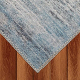4' X 6' Turquoise and Gray Abstract Stain Resistant Area Rug - Homeroots - Flyclothing LLC