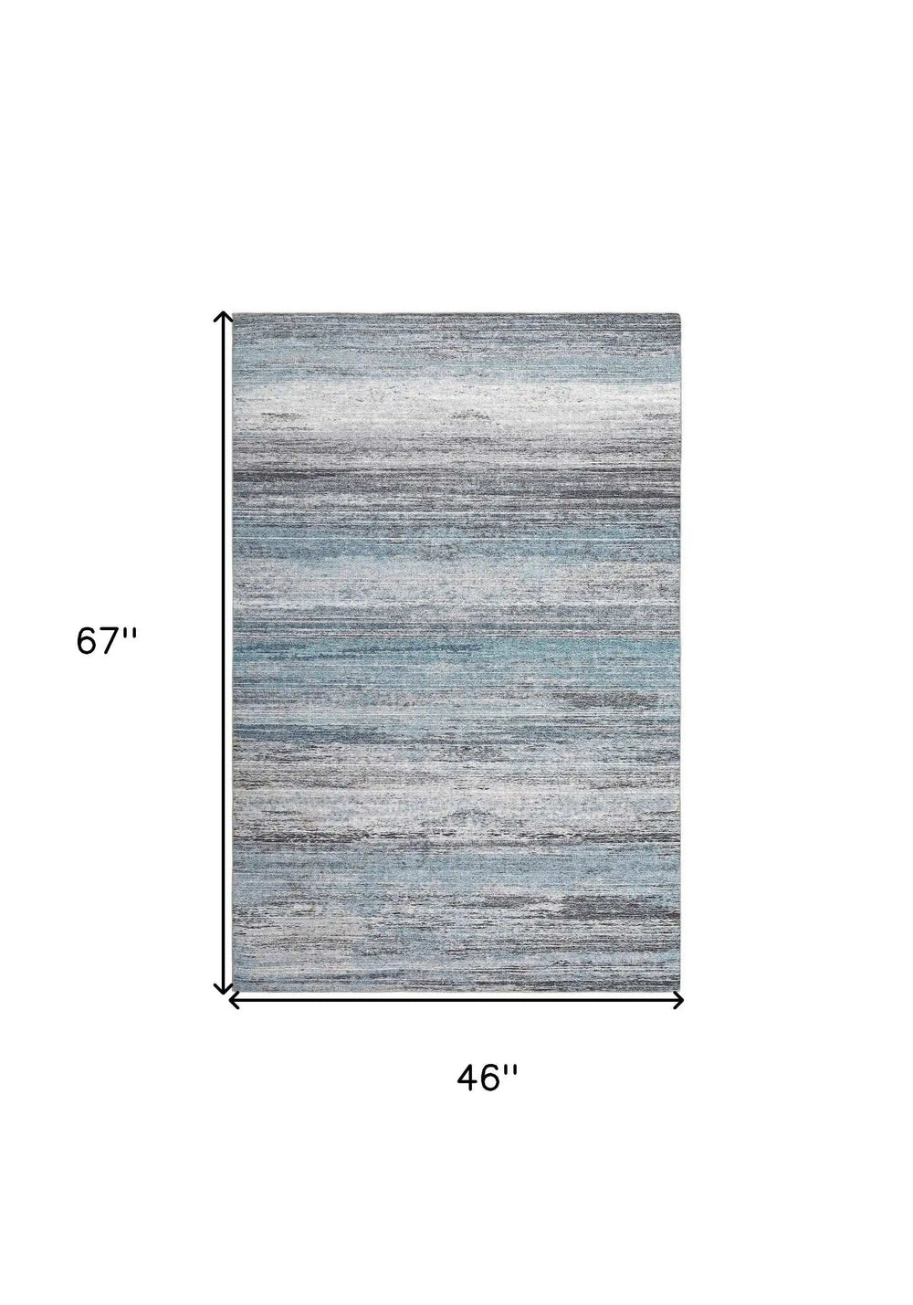 4' X 6' Turquoise and Gray Abstract Stain Resistant Area Rug - Homeroots - Flyclothing LLC