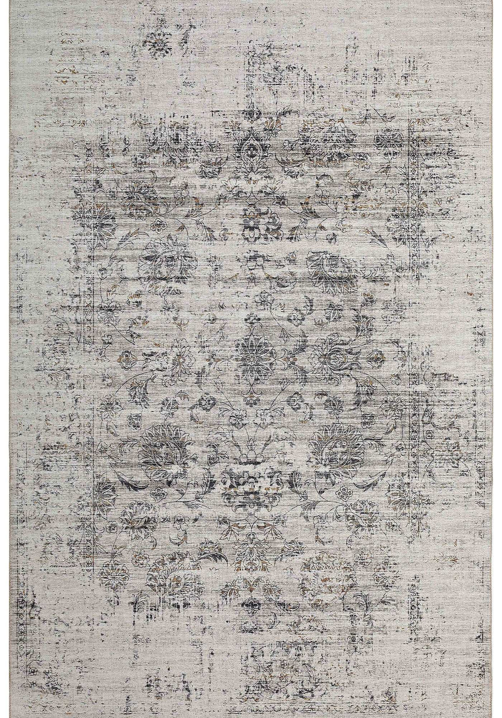 5' X 8' Beige Oriental Distressed Stain Resistant Area Rug - Homeroots - Flyclothing LLC