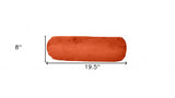 8" X 20" Burnt Orange Zippered Microsuede Solid Color Bolster Pillow - Homeroots - Flyclothing LLC