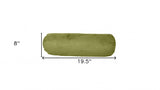 8" X 20" Moss Green Bolster Microsuede Throw Pillow - Homeroots - Flyclothing LLC