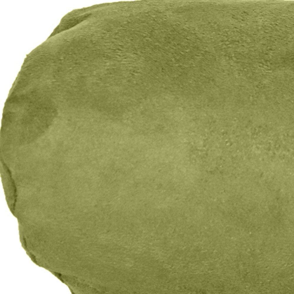 8" X 20" Moss Green Bolster Microsuede Throw Pillow - Homeroots - Flyclothing LLC