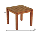 18" Brown Solid Wood Square End Table - Homeroots - Flyclothing LLC