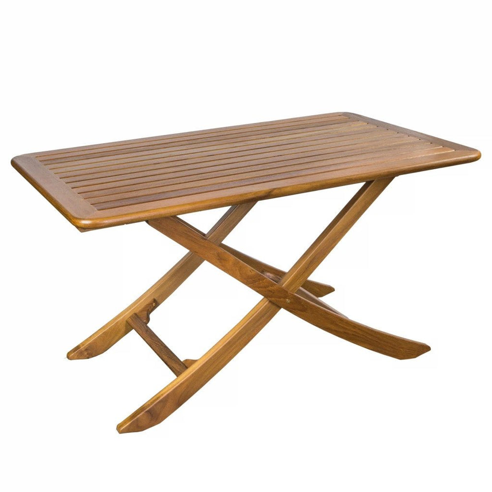 43" Brown Solid Wood Folding Outdoor Picnic Table - Homeroots - Flyclothing LLC