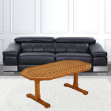 19" Brown Solid Teak Wood Hexagonal Coffee Table - Homeroots - Flyclothing LLC