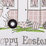 17" X 17" Light Pink Checkered Easter Bunny Camper Throw Pillow - Homeroots - Flyclothing LLC