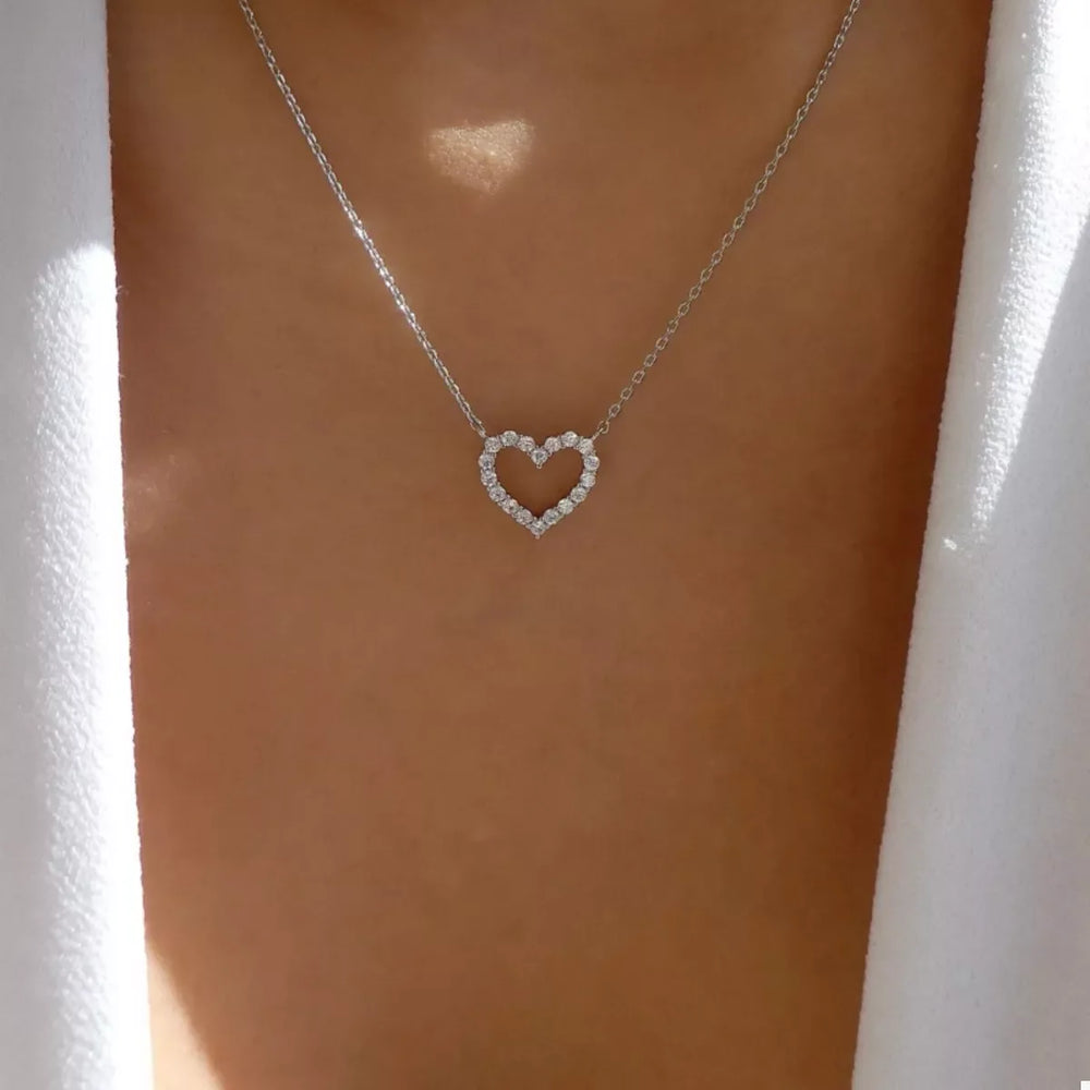 18K Gold-Plated Heart Necklace - Trendsi - Flyclothing LLC