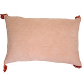13" X 20" Coral Geometric Zippered Polyester Throw Pillow With Tassels - Homeroots - Flyclothing LLC