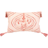 13" X 20" Coral Abstract Zippered Polyester Throw Pillow With Tassels - Homeroots - Flyclothing LLC