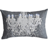 13" X 20" Grey And White Abstract Zippered Polyester Throw Pillow - Homeroots - Flyclothing LLC