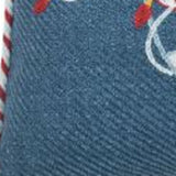 13" X 18" Blue and White Christmas Throw Pillow - Homeroots - Flyclothing LLC