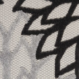 12' X 15' Black And White Floral Non Skid Indoor Outdoor Area Rug - Homeroots - Flyclothing LLC