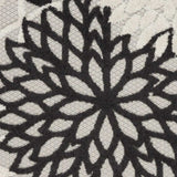 2' X 6' Black And White Floral Non Skid Indoor Outdoor Runner Rug - Homeroots - Flyclothing LLC
