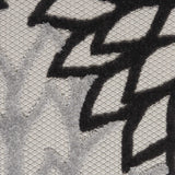 2' X 6' Black And White Floral Non Skid Indoor Outdoor Runner Rug - Homeroots - Flyclothing LLC