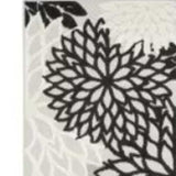 2' X 10' Black And White Floral Non Skid Indoor Outdoor Runner Rug - Homeroots - Flyclothing LLC