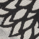 3' X 4' Black And White Floral Non Skid Indoor Outdoor Area Rug - Homeroots - Flyclothing LLC
