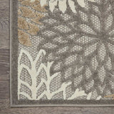 3' X 5' Natural Floral Non Skid Indoor Outdoor Area Rug - Homeroots - Flyclothing LLC